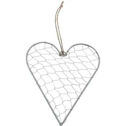 Boltze Závesná dekorácia mriežkované srdce svetlo zelené 29 x 25 cm Boltze Závesná dekorácia mriežkované srdce svetlo zelené 29 x 25 cm