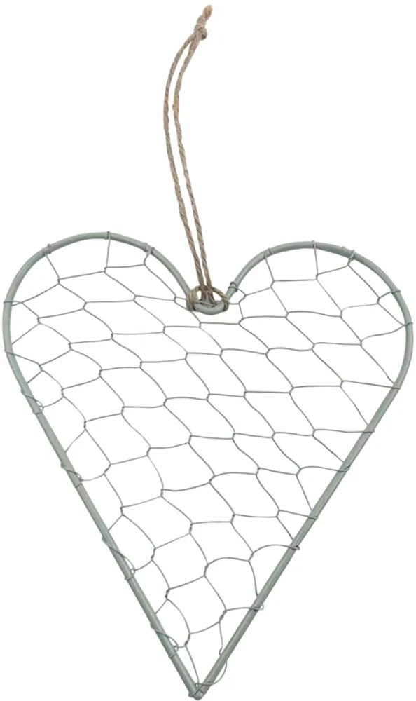 Boltze Závesná dekorácia mriežkované srdce svetlo zelené 29 x 25 cm Boltze Závesná dekorácia mriežkované srdce svetlo zelené 29 x 25 cm