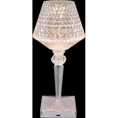 Globo LED krištáľová stolná lampa, ø 12 cm, výška 26 cm, pre atmosférické vonkajšie osvetlenie. Globo LED krištáľová stolná lampa, ø 12 cm, výška 26 cm, pre atmosférické vonkajšie osvetlenie.