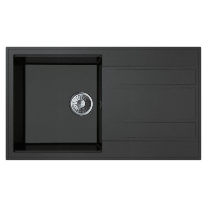 Miló Luxuria 86 grafitový drez, hranatý granitový drez s odkvapkávačom a sitkovým ventilom. Miló Luxuria 86 grafitový drez, hranatý granitový drez s odkvapkávačom a sitkovým ventilom.
