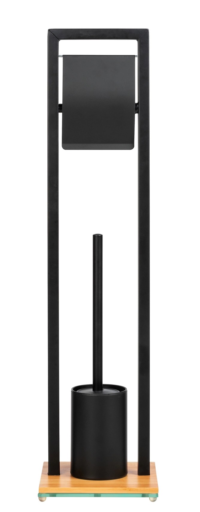 Wenko WC kefa a držiak WC papiera Bambusa, bambus/čierna, 18 x 18 x 72,5 cm Wenko WC kefa a držiak WC papiera Bambusa, bambus/čierna, 18 x 18 x 72,5 cm