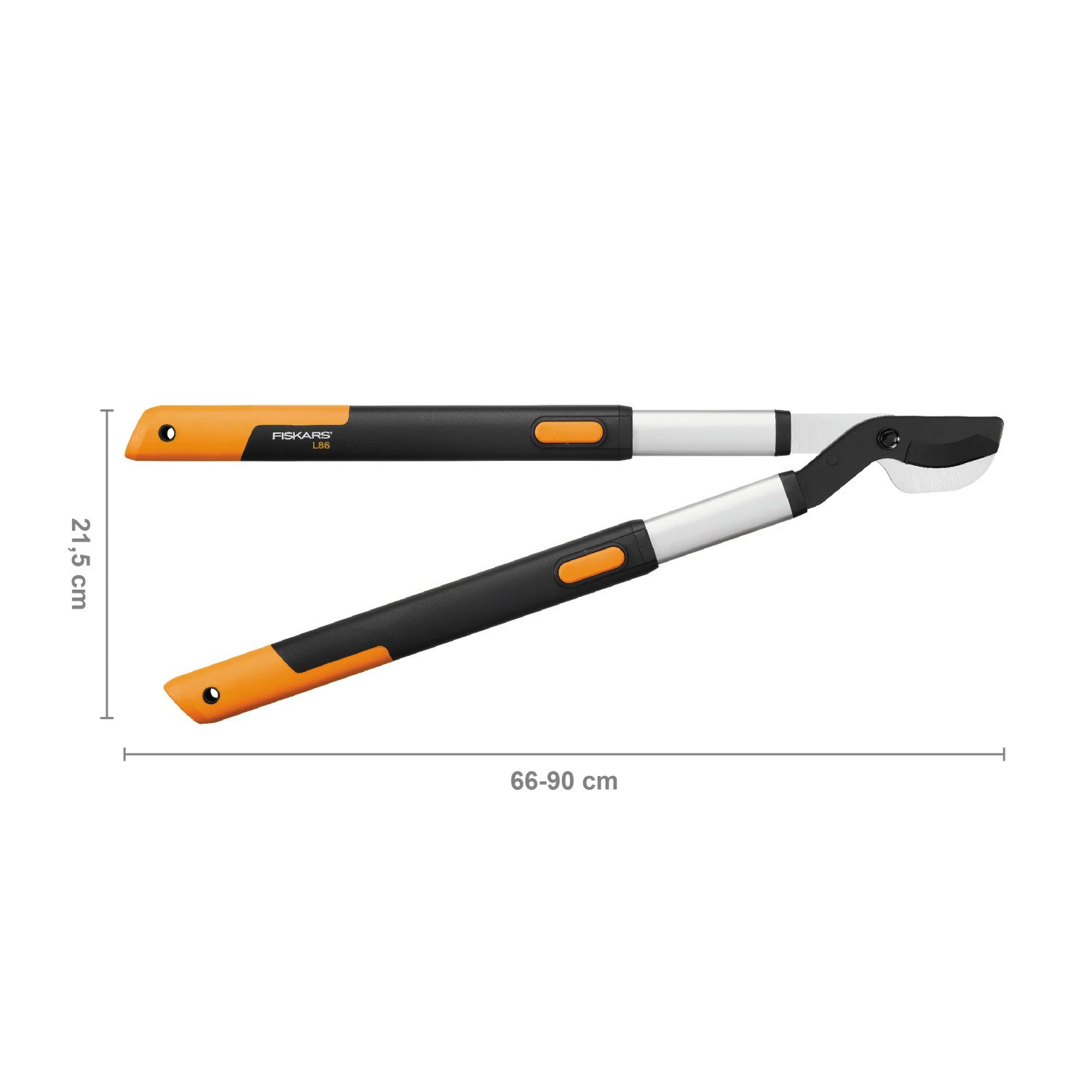 Teleskopické nožnice na konáre Fiskars SmartFit L86, výsuvné od 66-90 cm, na prerezávanie stromov a záhradníctvo. Teleskopické nožnice na konáre Fiskars SmartFit L86, výsuvné od 66-90 cm, na prerezávanie stromov a záhradníctvo.
