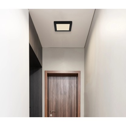 GLOBO LED svietidlo LASSE čierna 12W 1050lm 3000/4000/6500K 167 x 167 x 17 mm GLOBO LED svietidlo LASSE čierna 12W 1050lm 3000/4000/6500K 167 x 167 x 17 mm