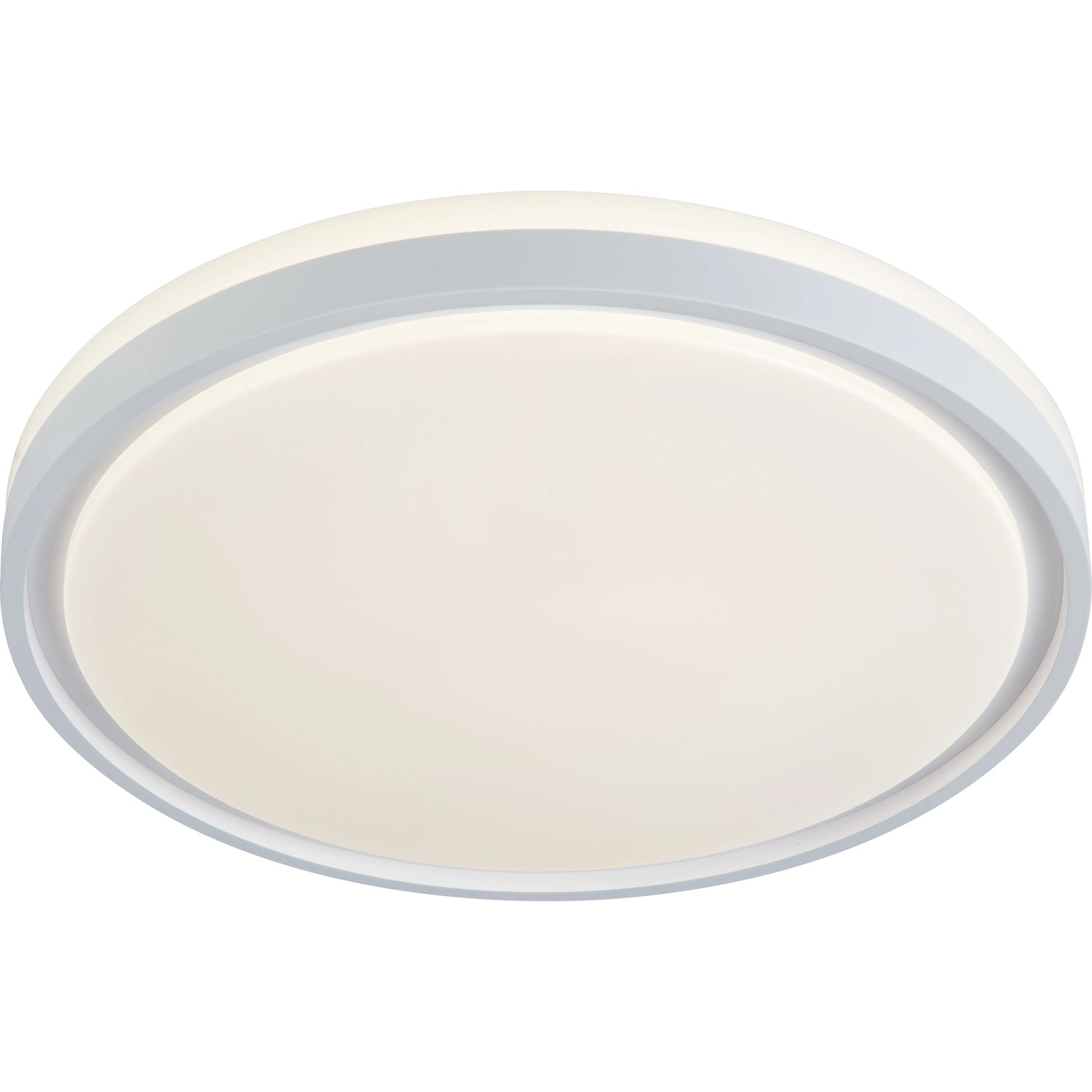 Biele okrúhle LED stropné svietidlo Angera, Ø 44,5 cm, pre vnútorné použitie. Biele okrúhle LED stropné svietidlo Angera, Ø 44,5 cm, pre vnútorné použitie.