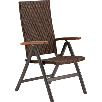 OBI Skladacie kreslo Davenport II, polyratan/hliník, hnedá, 61 x 66 x 106 cm OBI Skladacie kreslo Davenport II, polyratan/hliník, hnedá, 61 x 66 x 106 cm