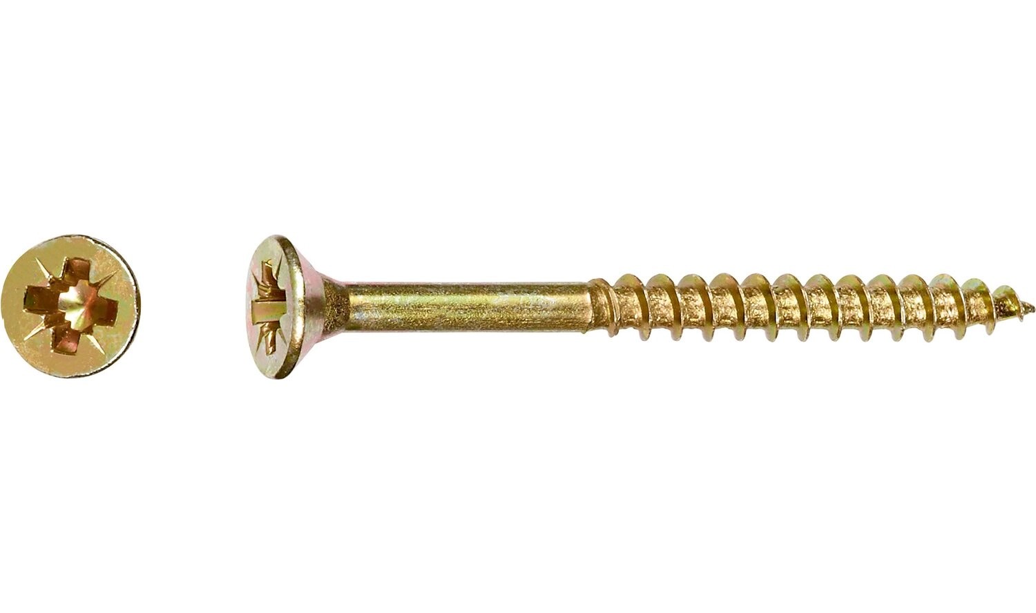 Uni skrutky so zápustnou hlavou PZ2 čiastočný závit žlto pozink. 4x60 mm-na váhu Uni skrutky so zápustnou hlavou PZ2 čiastočný závit žlto pozink. 4x60 mm-na váhu