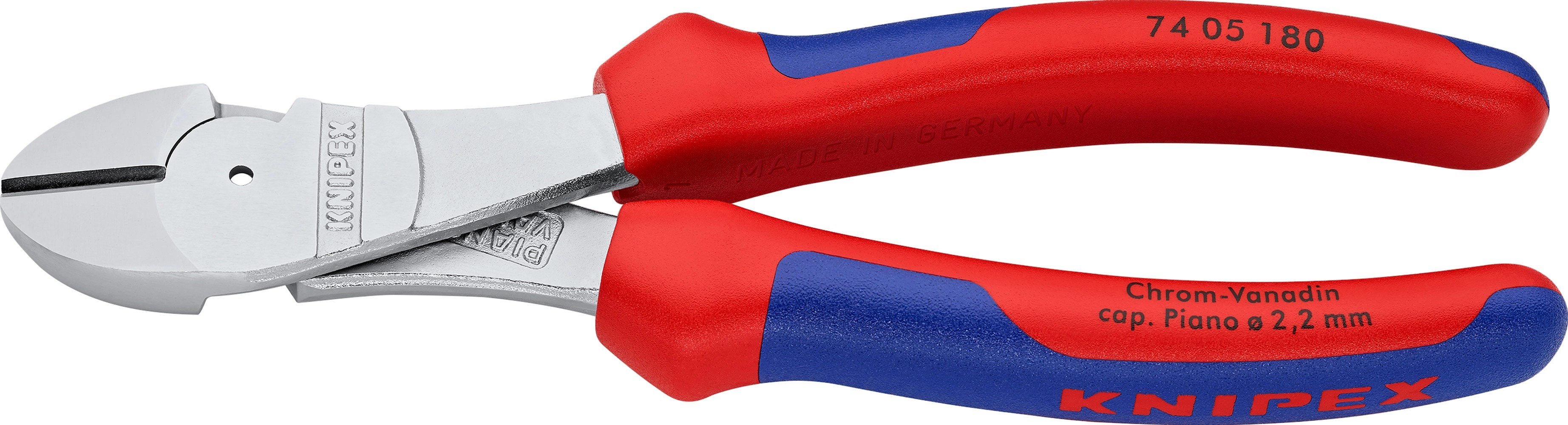 Knipex Silové bočné štiepacie kliešte, chrómované, viaczložkové návleky, 180 mm Knipex Silové bočné štiepacie kliešte, chrómované, viaczložkové návleky, 180 mm