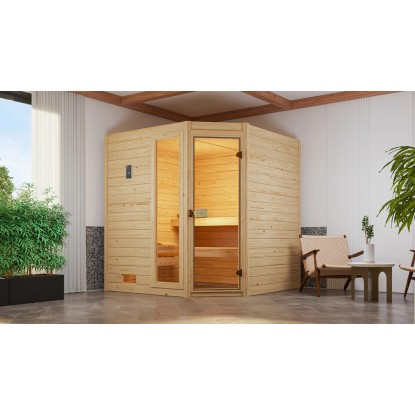 Weka Sauna z masívneho dreva Valida rohová 1.8 GTF bez pece prírod. 189 x 172 cm Weka Sauna z masívneho dreva Valida rohová 1.8 GTF bez pece prírod. 189 x 172 cm