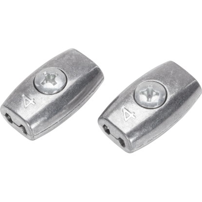 LUX Lanová svorka oválna nerezová oceľ, 2 ks, pre laná s pr. 4 mm LUX Lanová svorka oválna nerezová oceľ, 2 ks, pre laná s pr. 4 mm