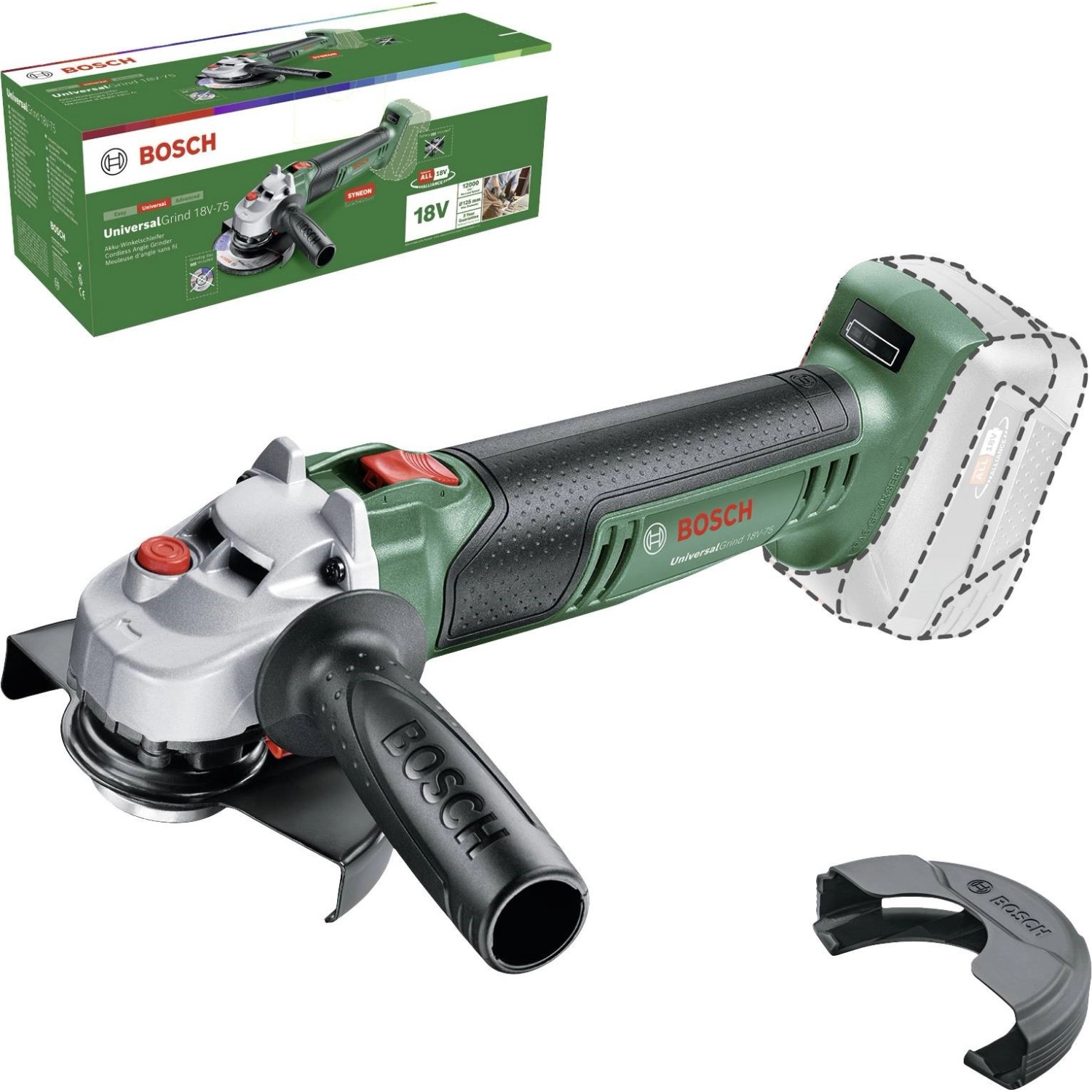 Bosch Aku uhlová brúska UniversalGrind 18V-75, 125 mm Bosch Aku uhlová brúska UniversalGrind 18V-75, 125 mm