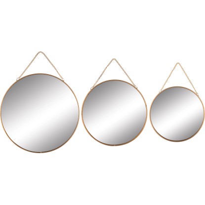 Súprava nástenných zrkadiel Safari Lodge kov zlatá 3-dielna Súprava nástenných zrkadiel Safari Lodge kov zlatá 3-dielna