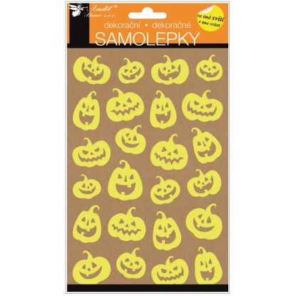Anděl Přerov Samolepky svietiaca v tme, rozosmiate tekvice 14 x 25 cm Anděl Přerov Samolepky svietiaca v tme, rozosmiate tekvice 14 x 25 cm
