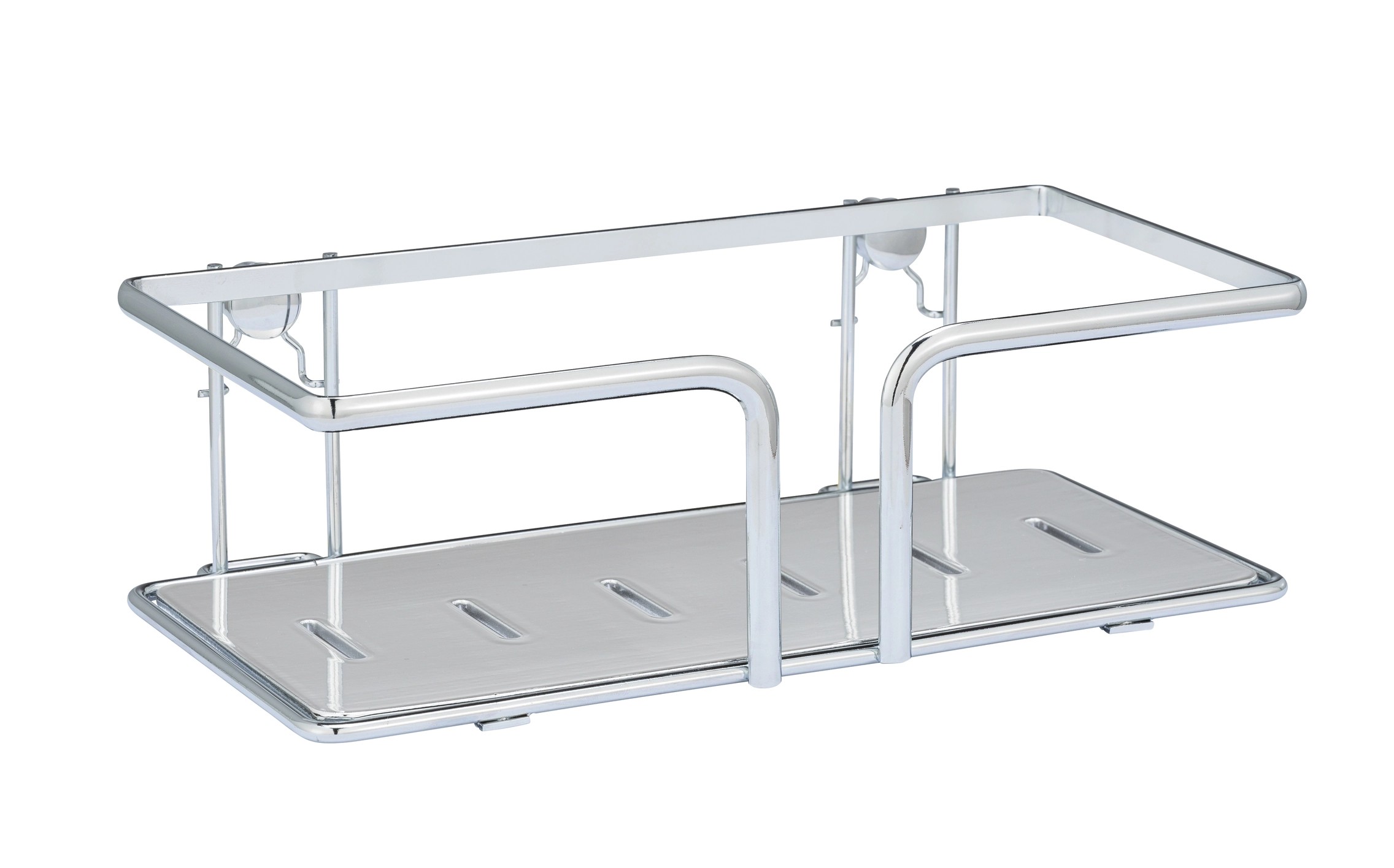 Wenko Kúpeľňová polica Termoli, lesklá strieborná, 25,5 x 14,5 x 8 cm Wenko Kúpeľňová polica Termoli, lesklá strieborná, 25,5 x 14,5 x 8 cm