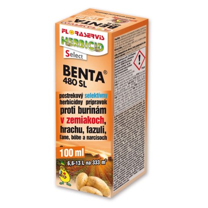 Floraservis Postemergentný selektívny herbicíd BENTA 480 SL, 100 ml Floraservis Postemergentný selektívny herbicíd BENTA 480 SL, 100 ml