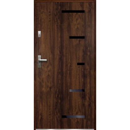 O.K. DOORS Oceľové vchodové dvere SPARTA P55 tmavý orech 80 P O.K. DOORS Oceľové vchodové dvere SPARTA P55 tmavý orech 80 P