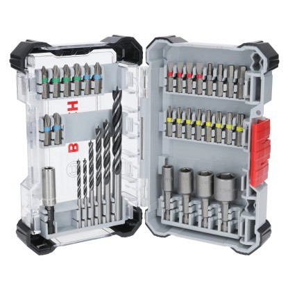 Bosch Sada skrutkovacích bitov a vrtákov do dreva Pro Wood, 35-dielna Bosch Sada skrutkovacích bitov a vrtákov do dreva Pro Wood, 35-dielna