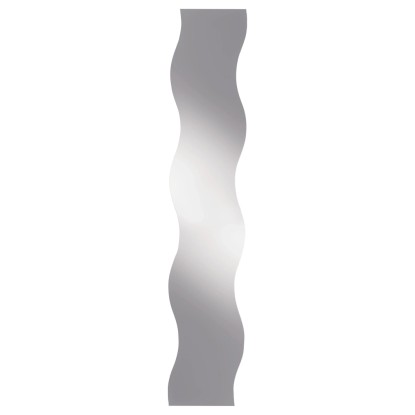 Vertikálne krištáľové zrkadlo Wave, 29x150 cm, s vlnitým C-okrajom do kúpeľne alebo na toaletu. Vertikálne krištáľové zrkadlo Wave, 29x150 cm, s vlnitým C-okrajom do kúpeľne alebo na toaletu.