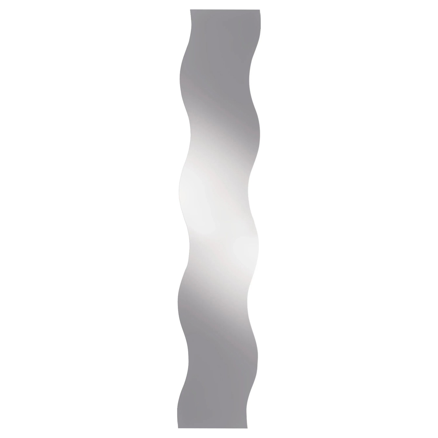 Vertikálne krištáľové zrkadlo Wave, 29x150 cm, s vlnitým C-okrajom do kúpeľne alebo na toaletu. Vertikálne krištáľové zrkadlo Wave, 29x150 cm, s vlnitým C-okrajom do kúpeľne alebo na toaletu.