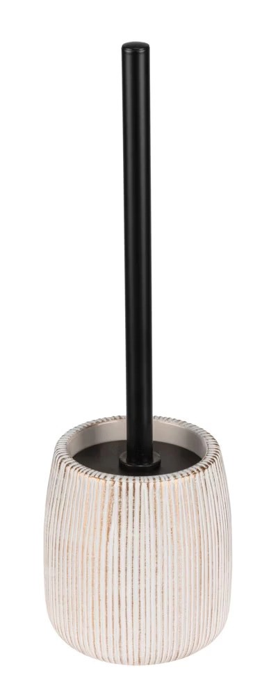 Wenko Keramická súprava WC štetky Pascoli, biela/zlatá, pr. 12 x 38 cm Wenko Keramická súprava WC štetky Pascoli, biela/zlatá, pr. 12 x 38 cm