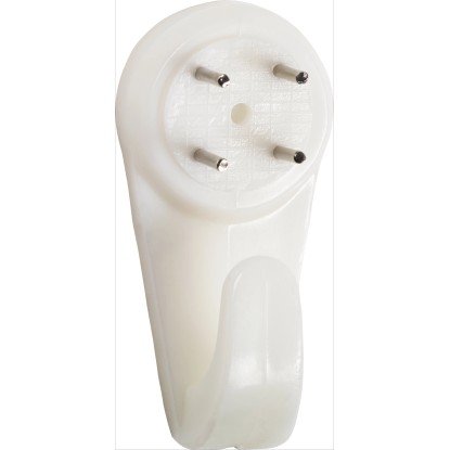 LUX Nástenný háčik plastový 40 mm biely, 2 ks LUX Nástenný háčik plastový 40 mm biely, 2 ks