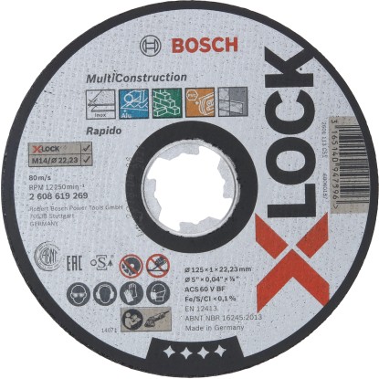 Bosch Rezný kotúč Expert X-Lock, Multi Material, pr. 125 x 1 mm Bosch Rezný kotúč Expert X-Lock, Multi Material, pr. 125 x 1 mm
