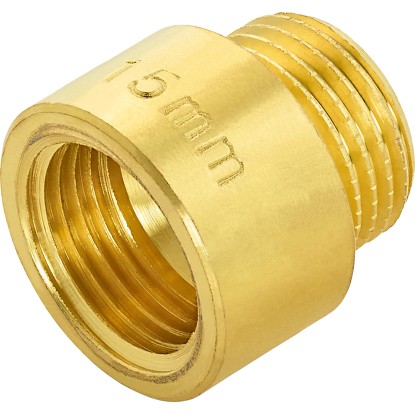 Predĺženie kohútika 18,6 mm (Rp 1/2) x 21 mm (R 1/2) mosadz 15 mm Predĺženie kohútika 18,6 mm (Rp 1/2) x 21 mm (R 1/2) mosadz 15 mm