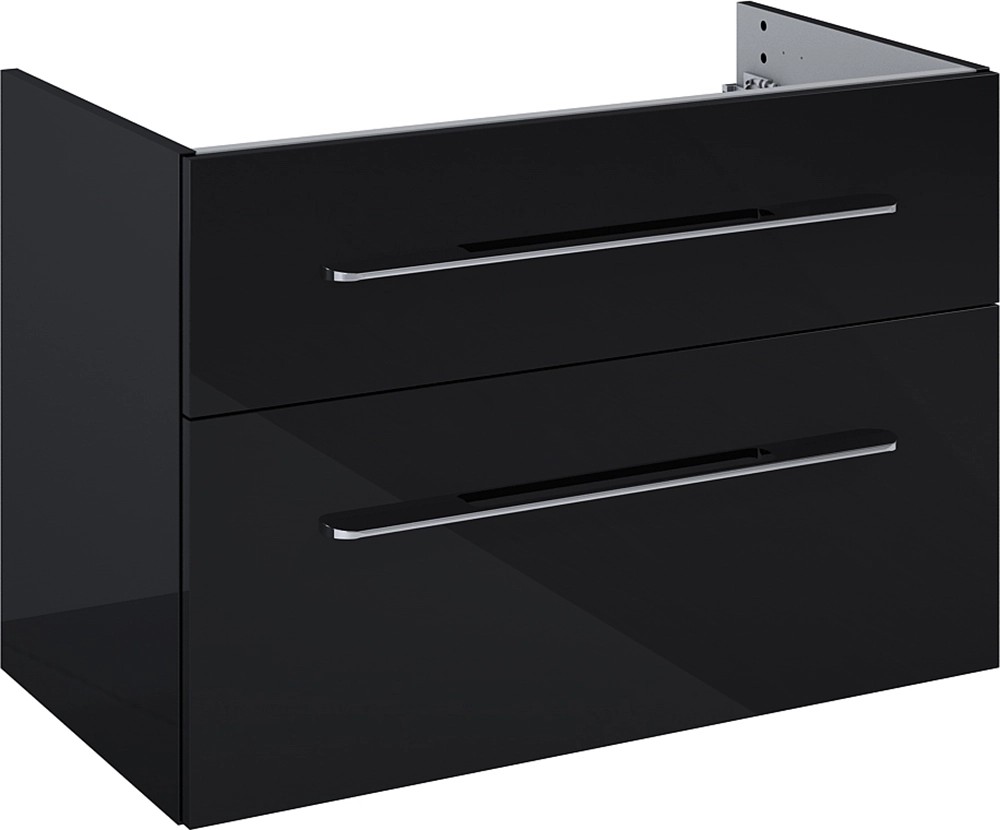 Maximus Skrinka pod umývadlo Madrid, 2 zásuvky, čierna + strieb. úchytky, 80 cm Maximus Skrinka pod umývadlo Madrid, 2 zásuvky, čierna + strieb. úchytky, 80 cm