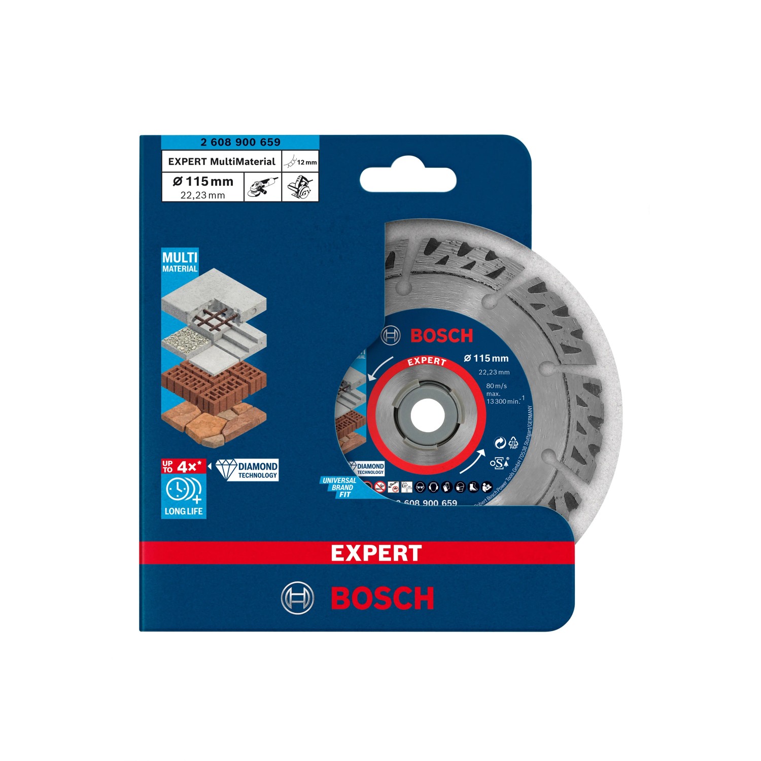 Bosch Diamantový deliaci kotúč EXPERT Multi Material, pr. 115 x 22,23 mm Bosch Diamantový deliaci kotúč EXPERT Multi Material, pr. 115 x 22,23 mm