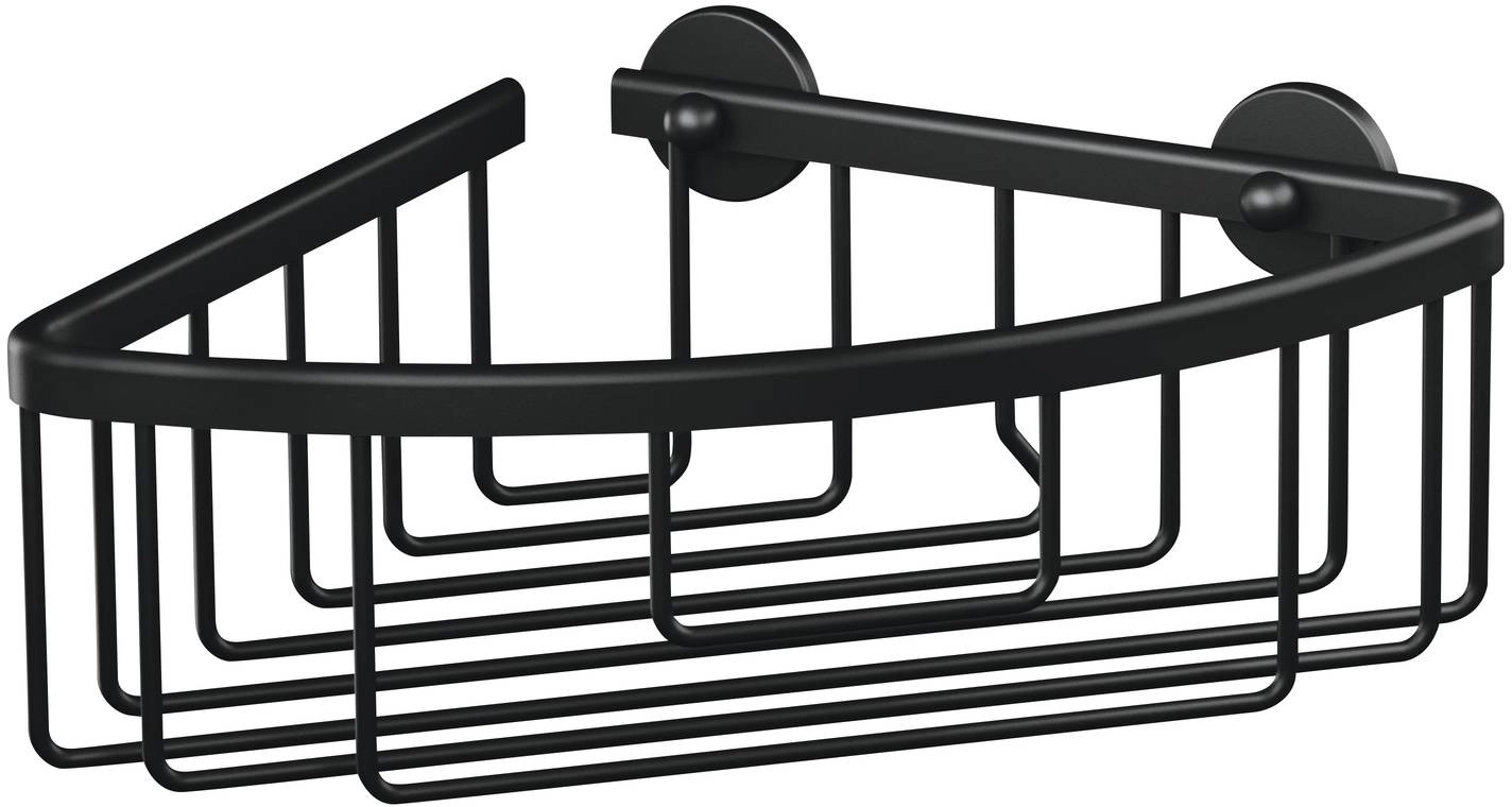 tesa Rohový košík do sprchy Aluxx, matná čierna, 92 x 202 x 207 mm tesa Rohový košík do sprchy Aluxx, matná čierna, 92 x 202 x 207 mm