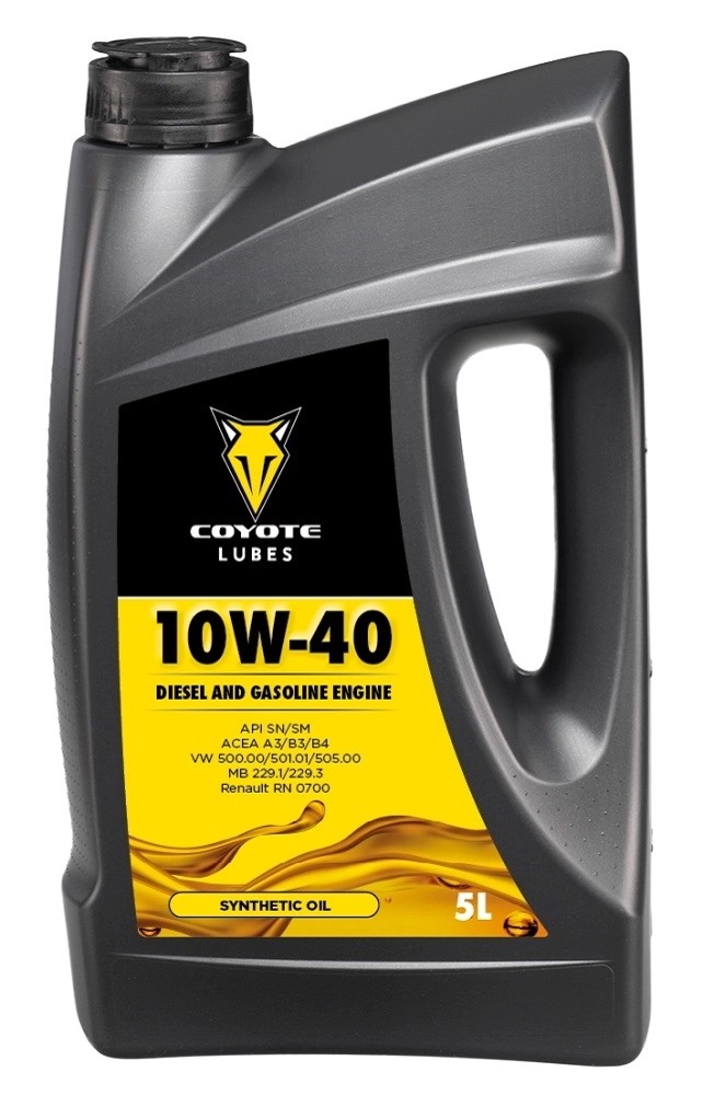 COYOTE Lubes Motorový olej 10W-40, 5 l COYOTE Lubes Motorový olej 10W-40, 5 l