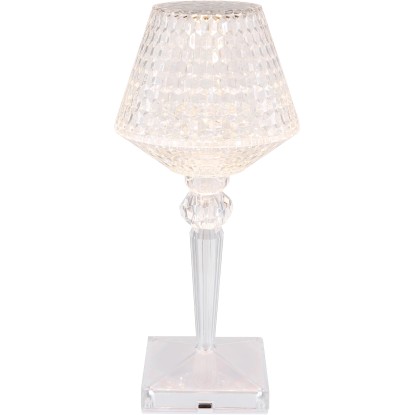 Globo LED krištáľová stolná lampa, ø 12 cm, výška 26 cm. Dekoratívne vonkajšie svetlo s krištáľovým efektom. Globo LED krištáľová stolná lampa, ø 12 cm, výška 26 cm. Dekoratívne vonkajšie svetlo s krištáľovým efektom.