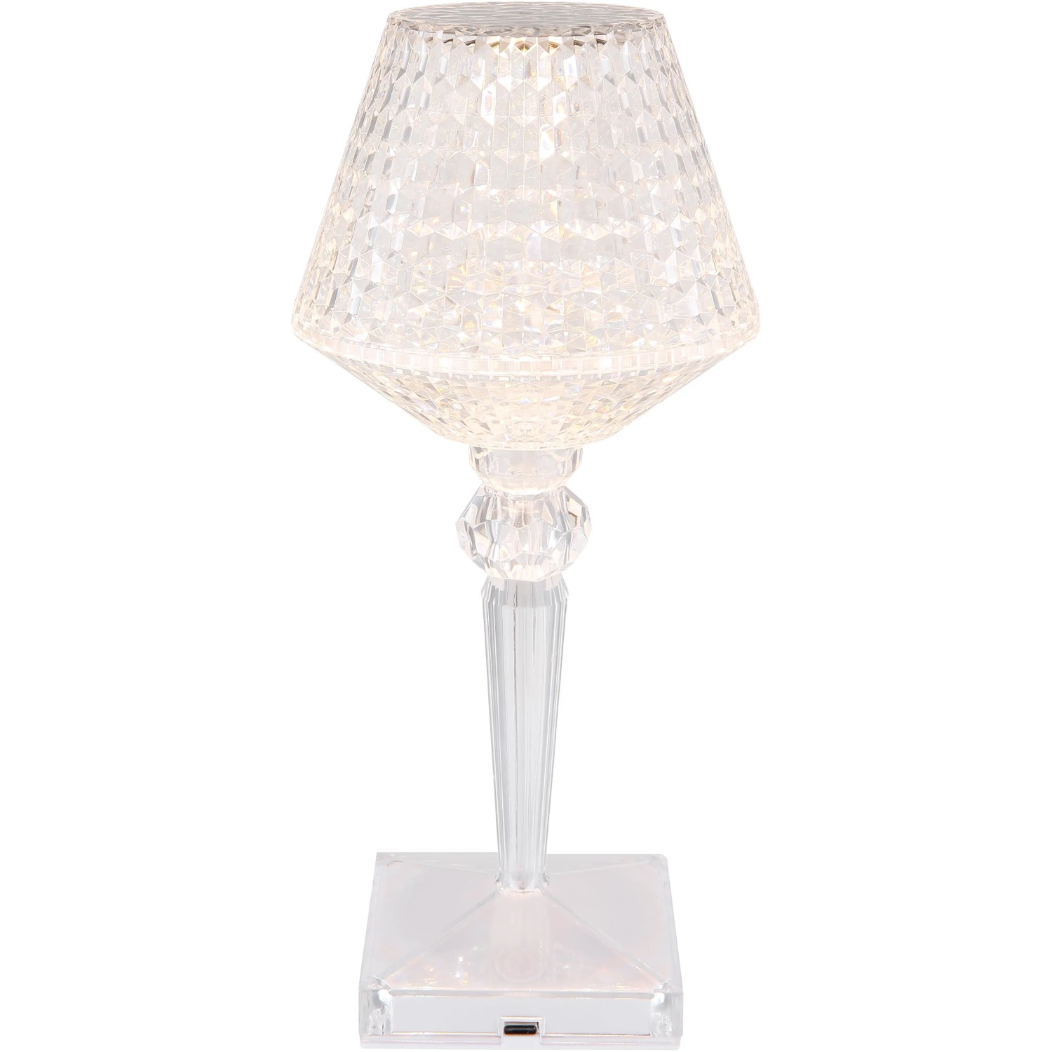 Globo LED krištáľová stolná lampa, ø 12 cm, výška 26 cm. Dekoratívne vonkajšie svetlo s krištáľovým efektom. Globo LED krištáľová stolná lampa, ø 12 cm, výška 26 cm. Dekoratívne vonkajšie svetlo s krištáľovým efektom.