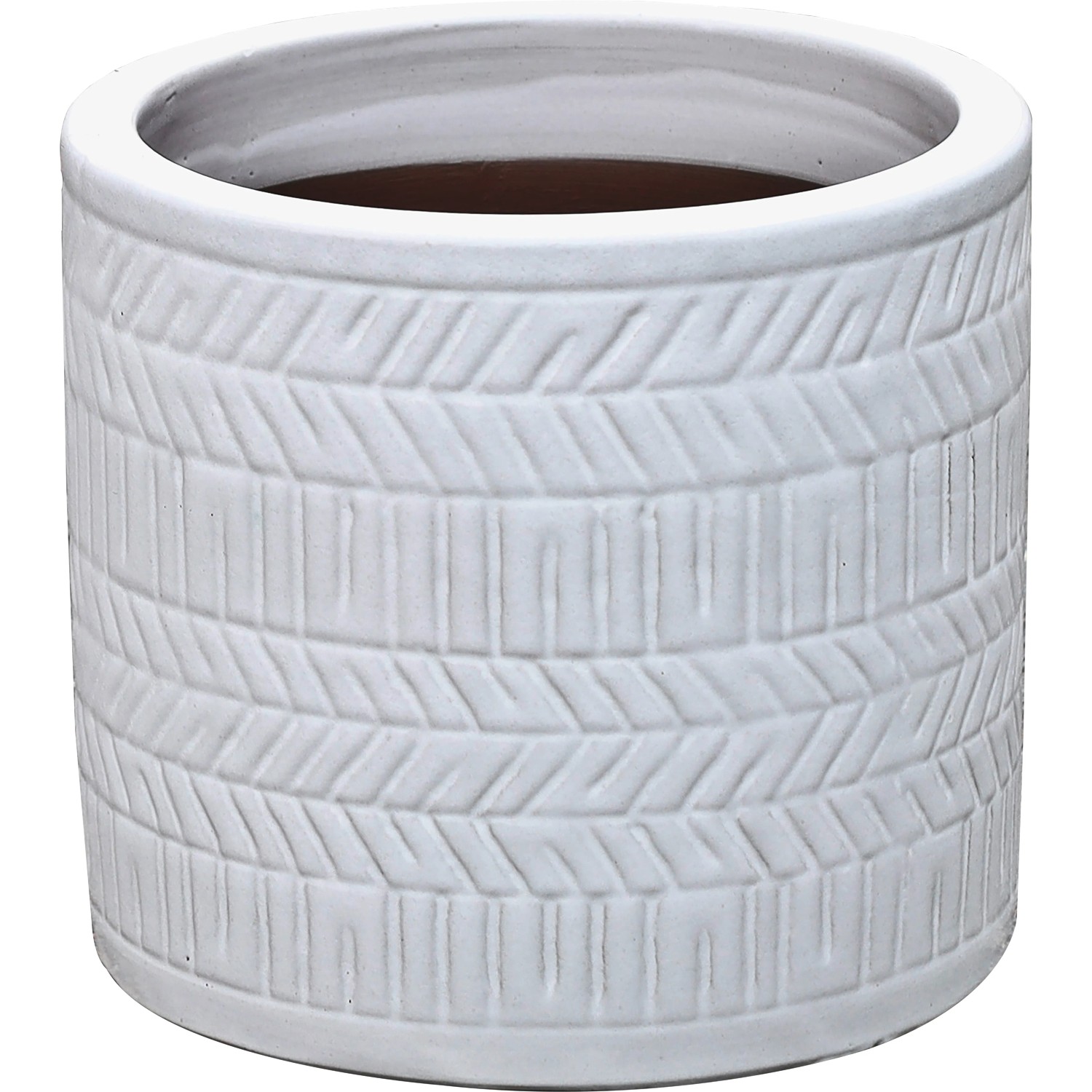 Keramický kvetináč štruktúrovaný, biela, pr. 19 x 17 cm Keramický kvetináč štruktúrovaný, biela, pr. 19 x 17 cm