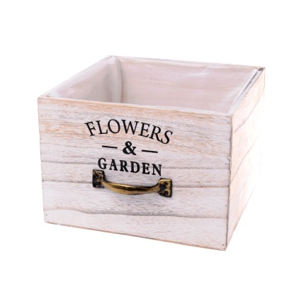 DRAGIMEX Drevený kvetináč Flowers & Garden 15 x 15 x 12 cm DRAGIMEX Drevený kvetináč Flowers & Garden 15 x 15 x 12 cm