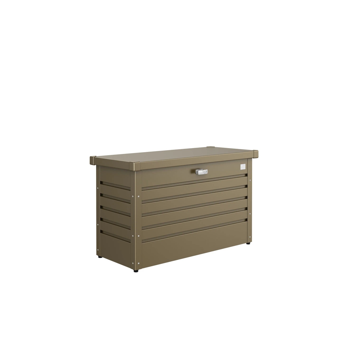 Biohort FreizeitBox 100, bronzovo-metalická oceľová úložná skrinka, vodotesná, s otočným zámkom. Biohort FreizeitBox 100, bronzovo-metalická oceľová úložná skrinka, vodotesná, s otočným zámkom.