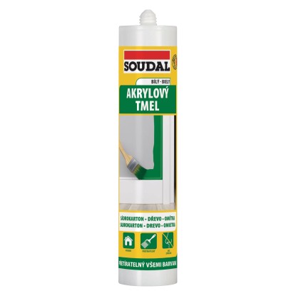 SOUDAL Akrylový tmel biely 280 ml SOUDAL Akrylový tmel biely 280 ml