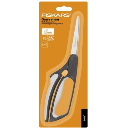 Nožnice na buxus Fiskars S50 v balení, záhradné nožnice na presné tvarovanie. Nožnice na buxus Fiskars S50 v balení, záhradné nožnice na presné tvarovanie.