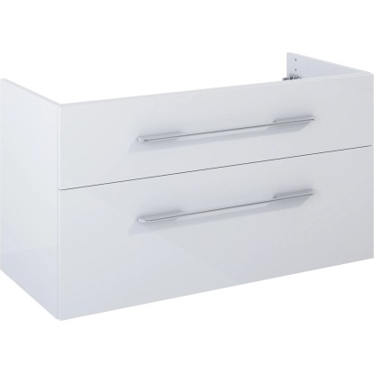 Maximus Skrinka pod umývadlo Madrid, 2 zásuvky, biela + strieb. úchytky, 100 cm Maximus Skrinka pod umývadlo Madrid, 2 zásuvky, biela + strieb. úchytky, 100 cm