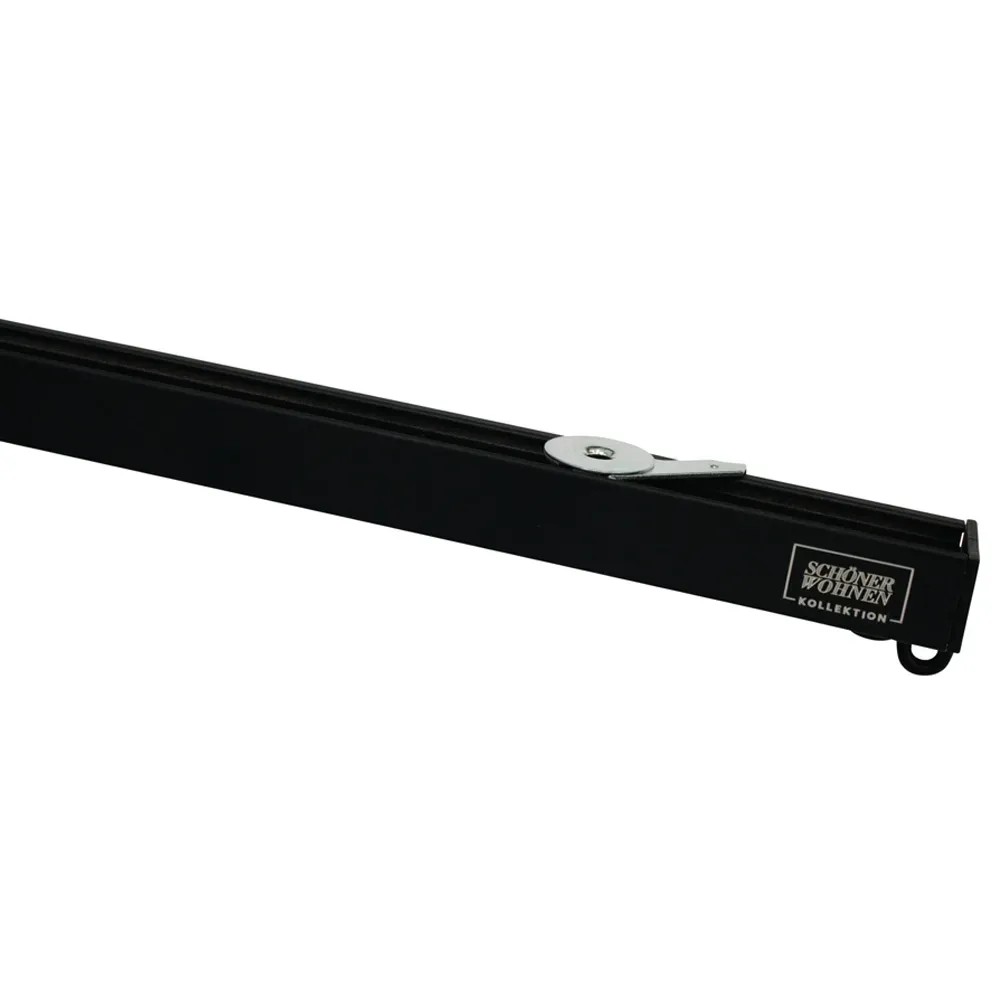 Schöner W. Záclonová súprava Emilia čierna matná 1 tyč 22x17mm drážka 6mm 200 cm Schöner W. Záclonová súprava Emilia čierna matná 1 tyč 22x17mm drážka 6mm 200 cm