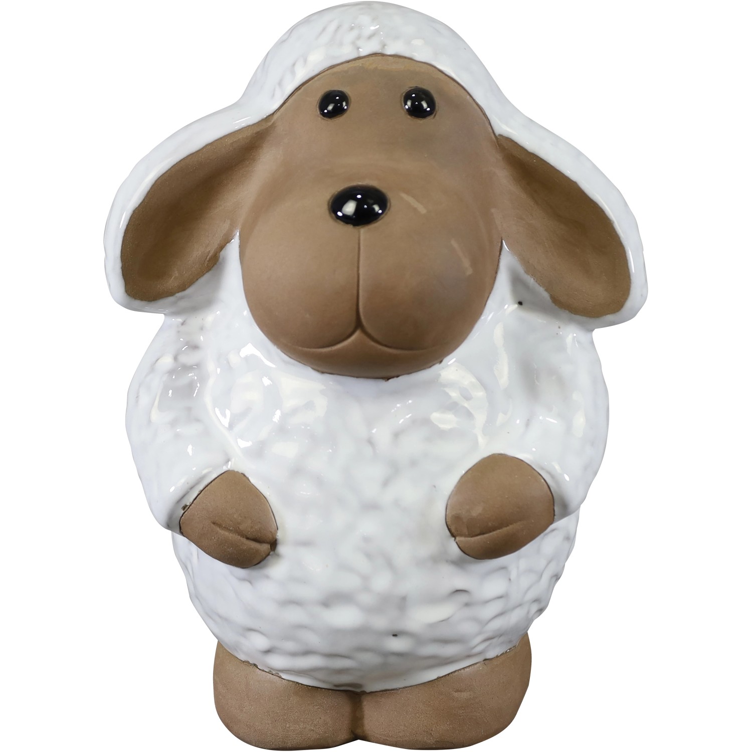 Dekoratívna ovečka stojaca z keramiky 22 cm x 19 cm x 29 cm biela Dekoratívna ovečka stojaca z keramiky 22 cm x 19 cm x 29 cm biela