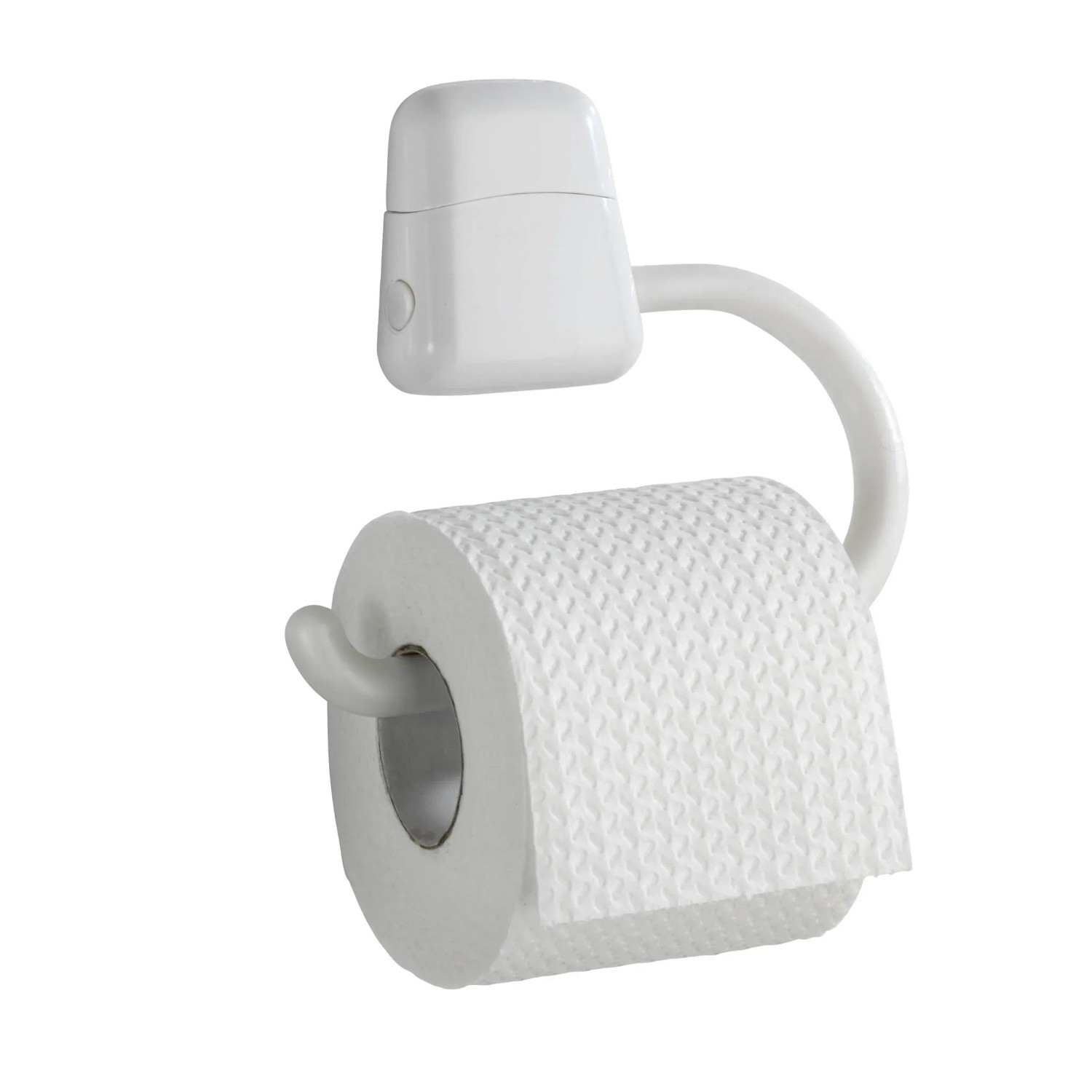 Wenko Pure držiak toaletného papiera, biely plast, otvorený dizajn bez veka. Wenko Pure držiak toaletného papiera, biely plast, otvorený dizajn bez veka.