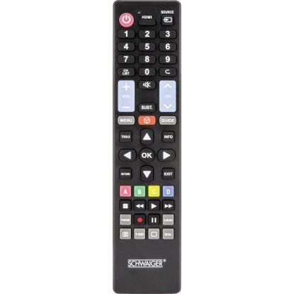 Schwaiger Náhradný univerzálny diaľkový ovládač pre TV UFB100U 533 Schwaiger Náhradný univerzálny diaľkový ovládač pre TV UFB100U 533