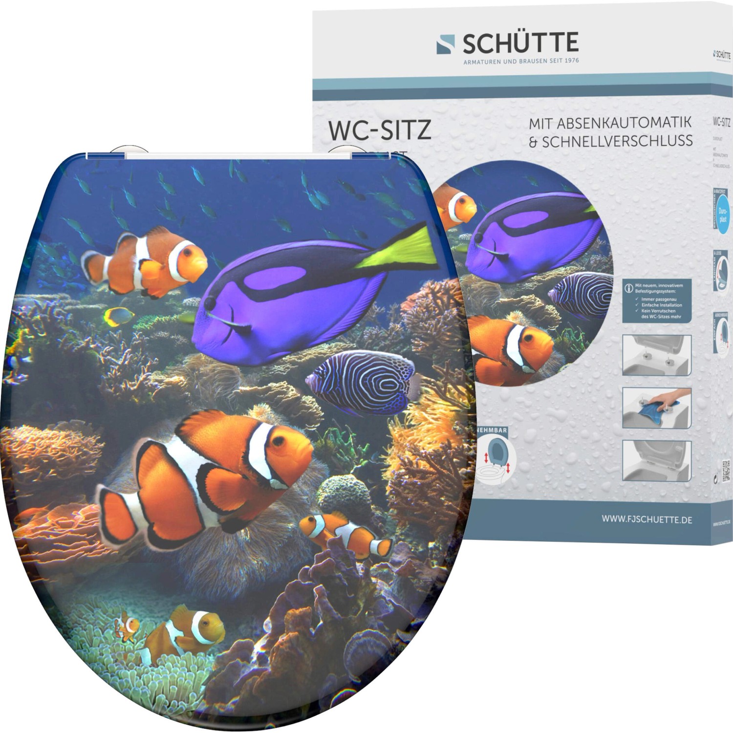 Eisl WC doska Sea Life duroplast s automatickým sklápaním a rýchlouzáverom Eisl WC doska Sea Life duroplast s automatickým sklápaním a rýchlouzáverom