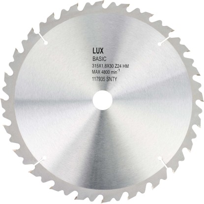 LUX-TOOLS List kotúčovej píly zo spekaného karbidu na drevo priemer 315 mm, 24 z LUX-TOOLS List kotúčovej píly zo spekaného karbidu na drevo priemer 315 mm, 24 z