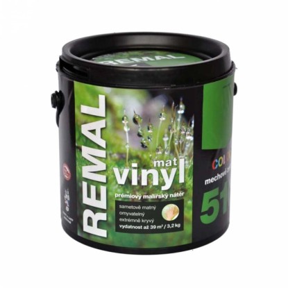 REMAL Vinyl COLOR Mat Prémiový maliarsky náter 510 machovo zelená 3,2 kg REMAL Vinyl COLOR Mat Prémiový maliarsky náter 510 machovo zelená 3,2 kg