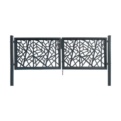 Dekoratívna dvojkrídlová bránka Amsterdam na zabetónovanie antracit 300 x 100 cm Dekoratívna dvojkrídlová bránka Amsterdam na zabetónovanie antracit 300 x 100 cm