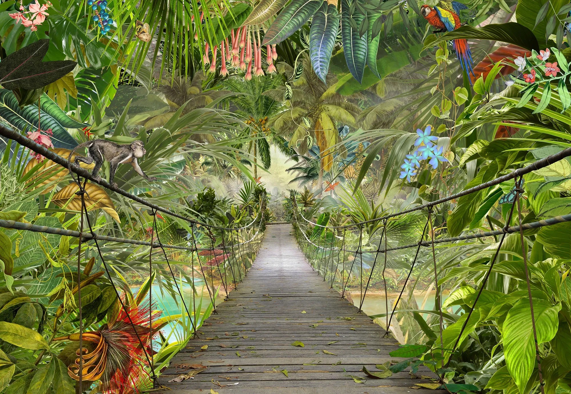 Komar Papierová fototapeta Wild Bridge 368 x 254 cm Komar Papierová fototapeta Wild Bridge 368 x 254 cm