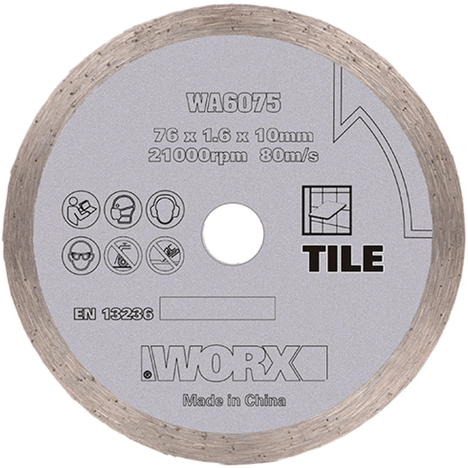Worx Diamantový rezný kotúč WA6075 pre akumulátorovú mini uhlovú brúsku Worx Diamantový rezný kotúč WA6075 pre akumulátorovú mini uhlovú brúsku