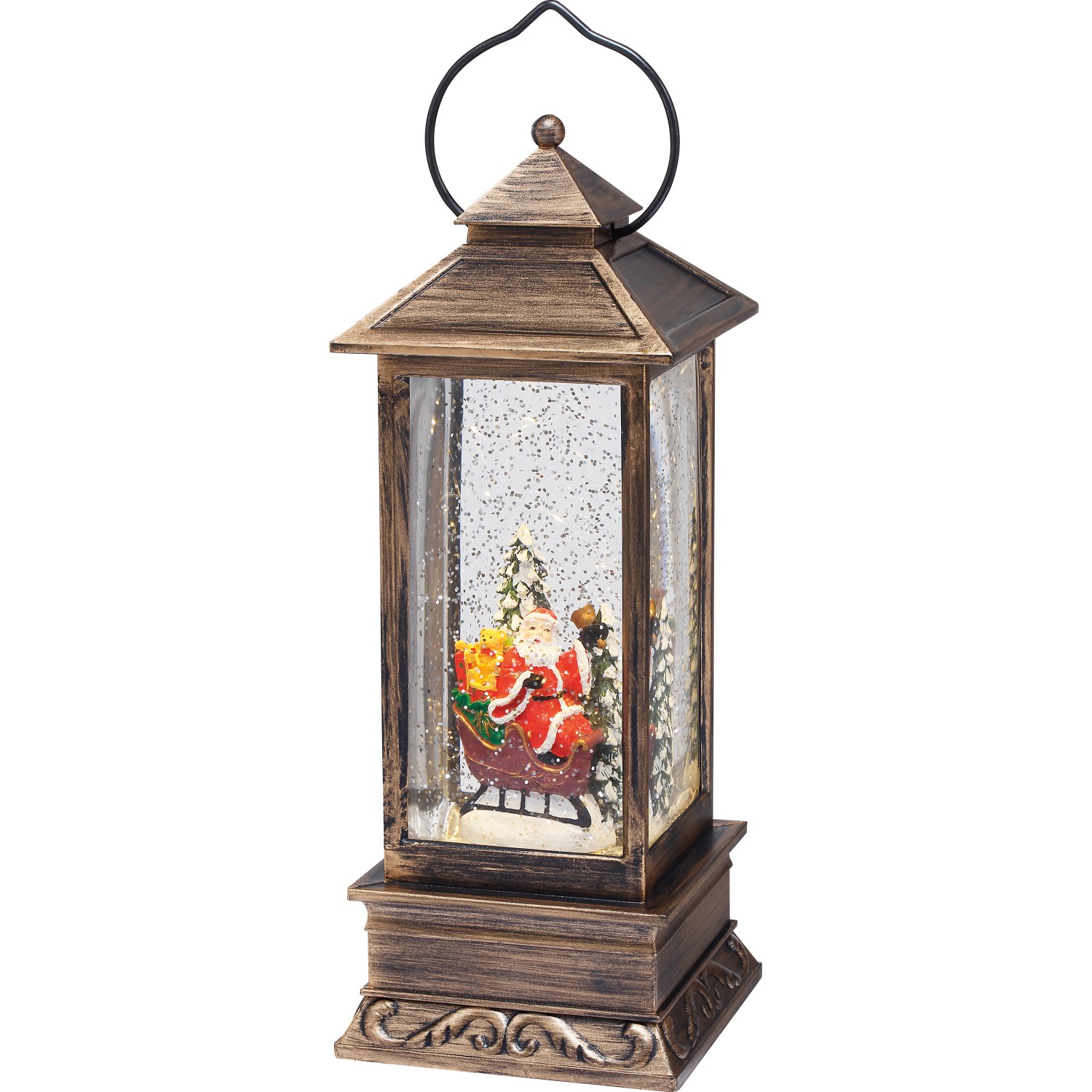 LED bronzový lampáš s autom 10,5 x 10,5 x 27,5 cm LED bronzový lampáš s autom 10,5 x 10,5 x 27,5 cm