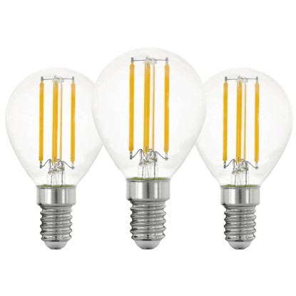EGLO LED žiarovka E14 P45 7W 806lm 2700K pr. 45 x 78 mm, číra, 3 ks EGLO LED žiarovka E14 P45 7W 806lm 2700K pr. 45 x 78 mm, číra, 3 ks